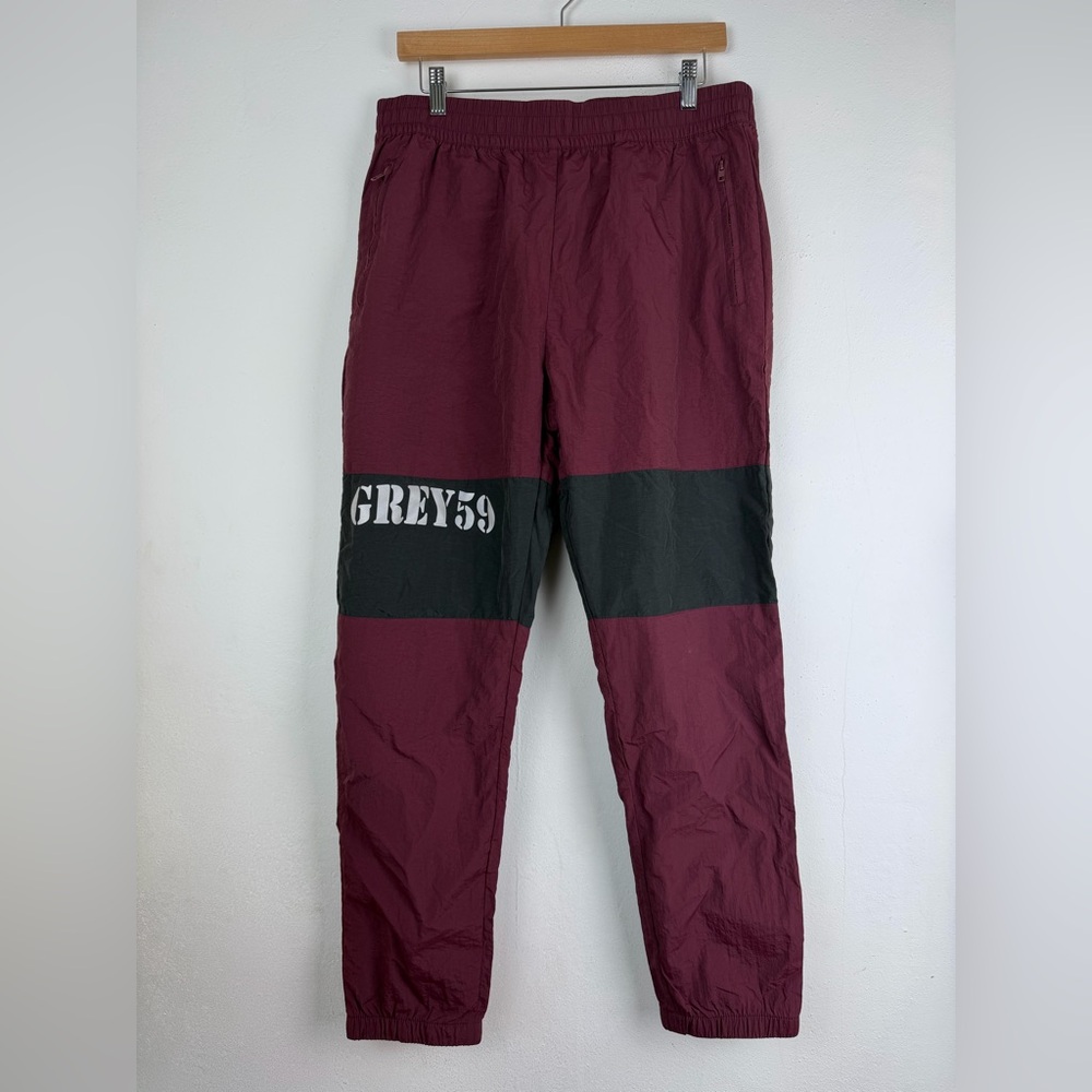 G59 Grey59 Records Not Big On Sports Maroon Track Pants Men’s Large